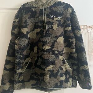 Champion Olive Sherpa hoodie